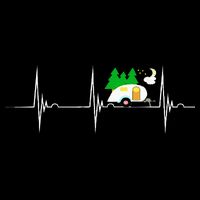 Teardrop Trailer Heartbeat Camping Pulse Line EKG RV Impact Tech Backpack