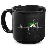Teardrop Trailer Heartbeat Camping Pulse Line EKG RV 15oz Campfire Ceramic Mug