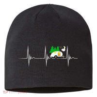 Teardrop Trailer Heartbeat Camping Pulse Line EKG RV Sustainable Beanie