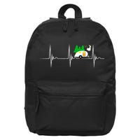 Teardrop Trailer Heartbeat Camping Pulse Line EKG RV 16 in Basic Backpack