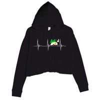 Teardrop Trailer Heartbeat Camping Pulse Line EKG RV Crop Fleece Hoodie