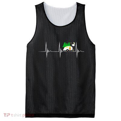 Teardrop Trailer Heartbeat Camping Pulse Line EKG RV Mesh Reversible Basketball Jersey Tank