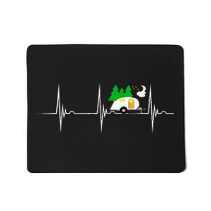 Teardrop Trailer Heartbeat Camping Pulse Line EKG RV Mousepad