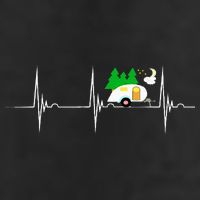 Teardrop Trailer Heartbeat Camping Pulse Line EKG RV Large Microfiber Waffle Golf Towel