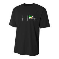 Teardrop Trailer Heartbeat Camping Pulse Line EKG RV Youth Performance Sprint T-Shirt