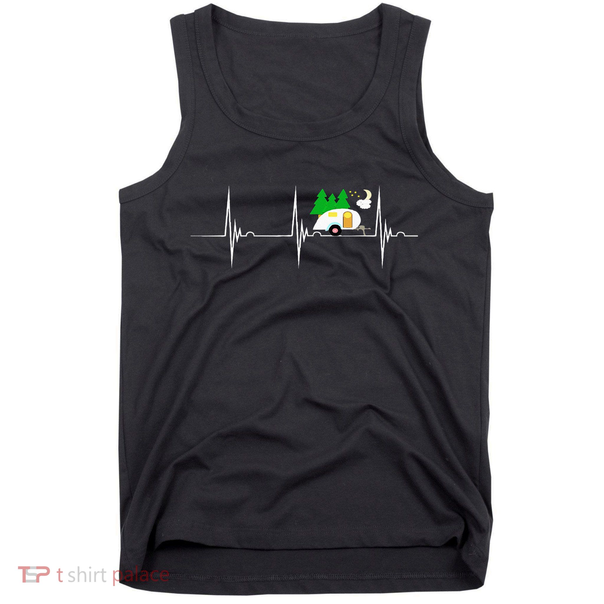 Teardrop Trailer Heartbeat Camping Pulse Line EKG RV Tank Top