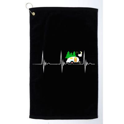 Teardrop Trailer Heartbeat Camping Pulse Line EKG RV Golf Towel
