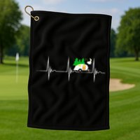 Teardrop Trailer Heartbeat Camping Pulse Line EKG RV Golf Towel