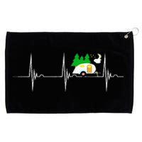 Teardrop Trailer Heartbeat Camping Pulse Line EKG RV Grommeted Golf Towel