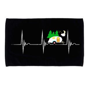 Teardrop Trailer Heartbeat Camping Pulse Line EKG RV Microfiber Hand Towel