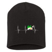 Teardrop Trailer Heartbeat Camping Pulse Line EKG RV Short Acrylic Beanie