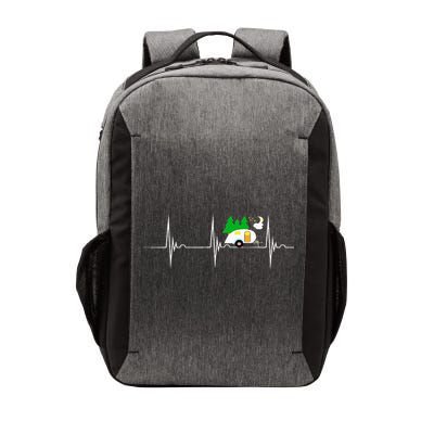 Teardrop Trailer Heartbeat Camping Pulse Line EKG RV Vector Backpack