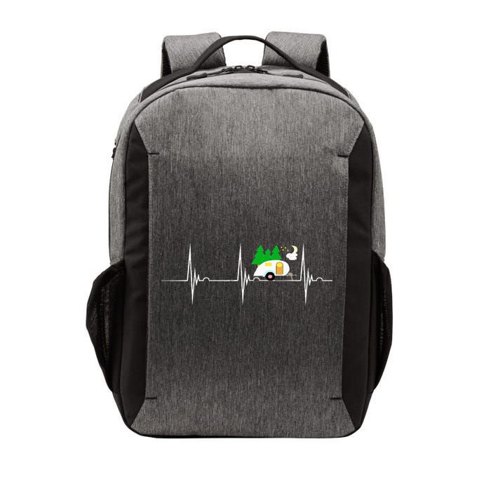 Teardrop Trailer Heartbeat Camping Pulse Line EKG RV Vector Backpack