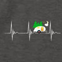 Teardrop Trailer Heartbeat Camping Pulse Line EKG RV Vector Backpack