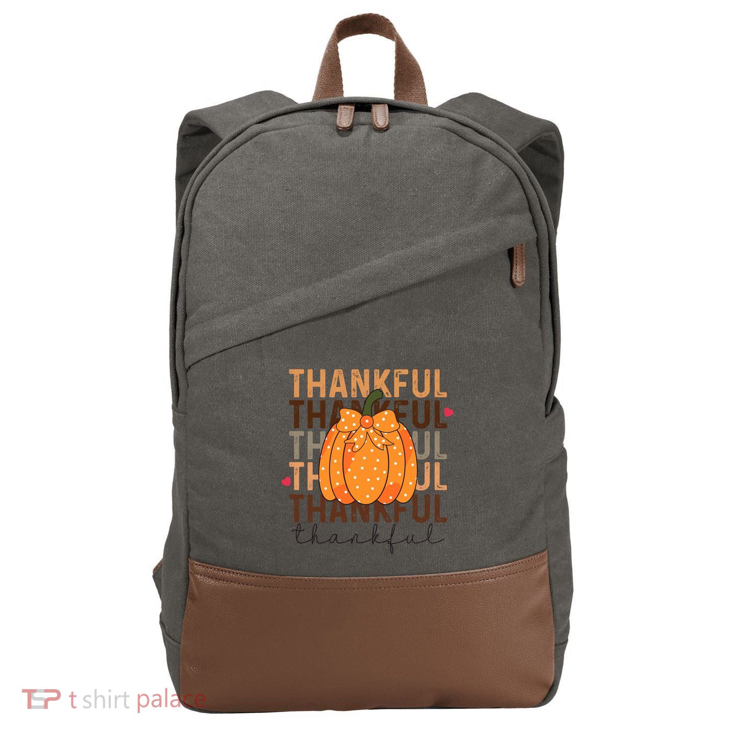 Thanksgiving Cotton Canvas Backpack