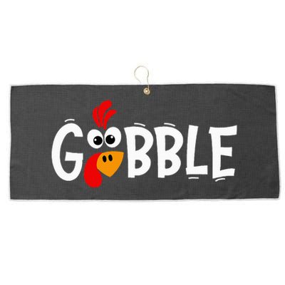 Turkey Trot Hilarious Thanksgiving Gathering Large Microfiber Waffle Golf Towel