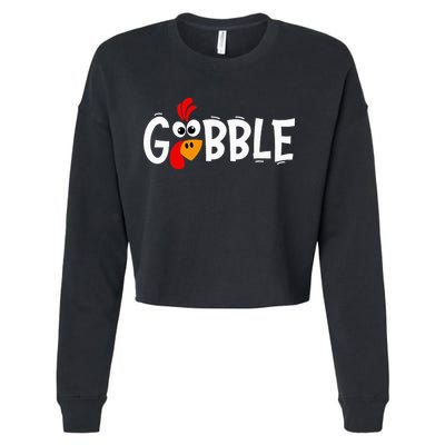 Turkey Trot Hilarious Thanksgiving Gathering Cropped Pullover Crew