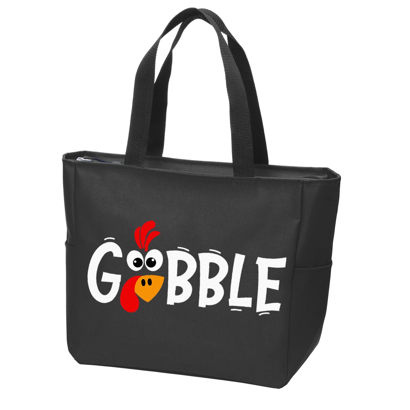 Turkey Trot Hilarious Thanksgiving Gathering Zip Tote Bag