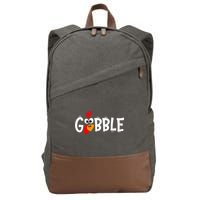 Turkey Trot Hilarious Thanksgiving Gathering Cotton Canvas Backpack