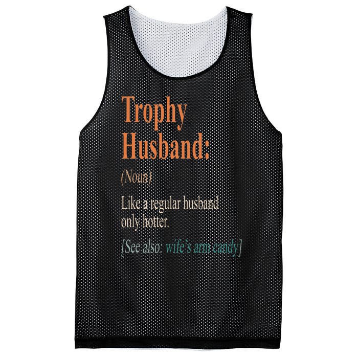 Trophy That Husband Definition Funny Husband Anniversary Mesh Reversible Basketball Jersey Tank