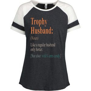 Trophy That Husband Definition Funny Husband Anniversary Enza Ladies Jersey Colorblock Tee