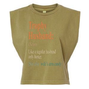 Trophy That Husband Definition Funny Husband Anniversary Garment-Dyed Women's Muscle Tee