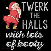 Twerk The Halls Lots Of Booty Santa Claus Twerking Flatbill Hat