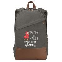 Twerk The Halls Lots Of Booty Santa Claus Twerking Cotton Canvas Backpack
