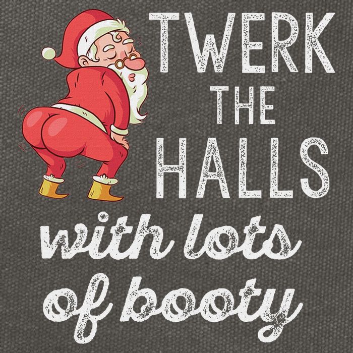 Twerk The Halls Lots Of Booty Santa Claus Twerking Cotton Canvas Backpack