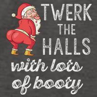Twerk The Halls Lots Of Booty Santa Claus Twerking Vector Backpack