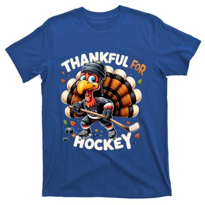 Turkey Thankful Hockey Retro Thanksgiving Hockey Lovers Gift Meaningful Gift T-Shirt