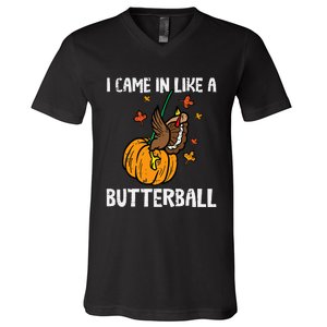 Turkey Trot Hilarious Thanksgiving Costume V-Neck T-Shirt