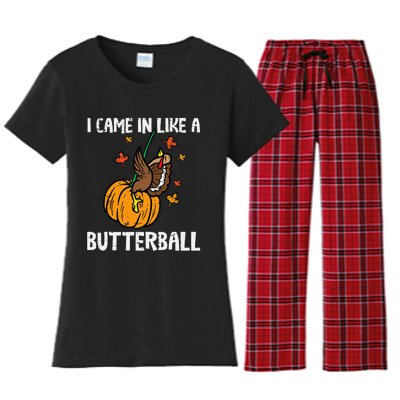 Turkey Trot Hilarious Thanksgiving Costume Women's Flannel Pajama Set