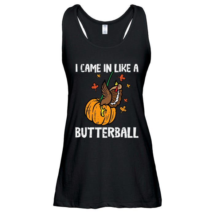 Turkey Trot Hilarious Thanksgiving Costume Ladies Essential Flowy Tank