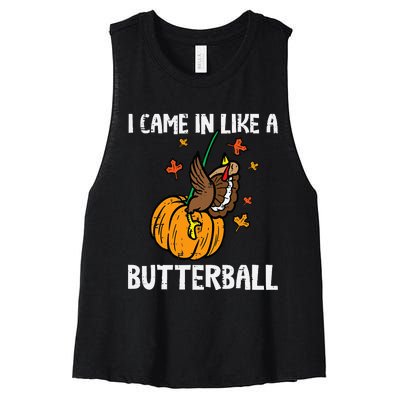 Turkey Trot Hilarious Thanksgiving Costume Women's Racerback Cropped Tank