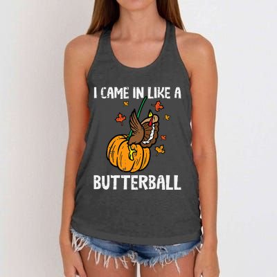 Turkey Trot Hilarious Thanksgiving Costume Women's Knotted Racerback Tank