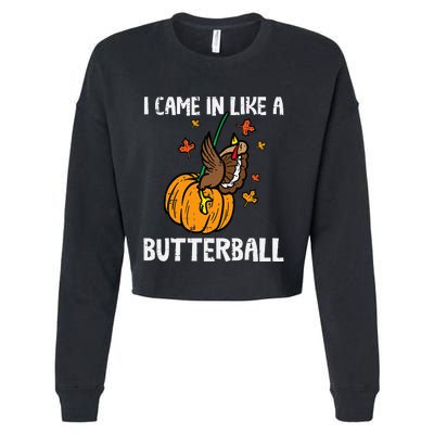 Turkey Trot Hilarious Thanksgiving Costume Cropped Pullover Crew