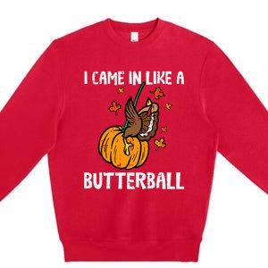 Turkey Trot Hilarious Thanksgiving Costume Premium Crewneck Sweatshirt