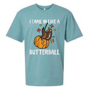 Turkey Trot Hilarious Thanksgiving Costume Sueded Cloud Jersey T-Shirt