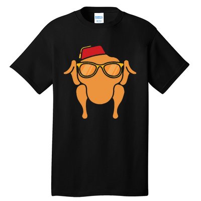 Thanksgiving Turkey Head Funny Tall T-Shirt