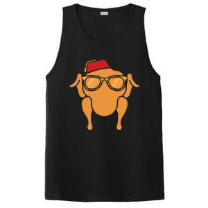 Thanksgiving Turkey Head Funny PosiCharge Competitor Tank