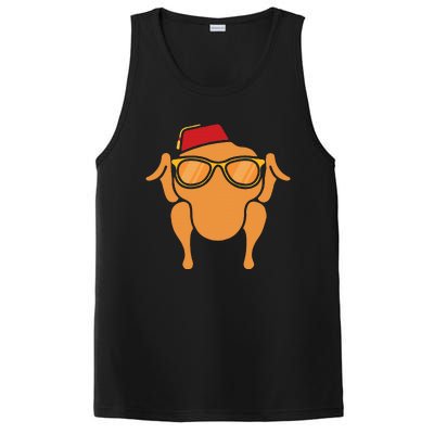 Thanksgiving Turkey Head Funny PosiCharge Competitor Tank