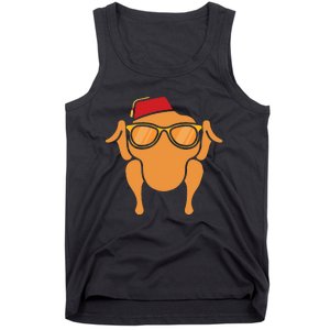 Thanksgiving Turkey Head Funny Tank Top