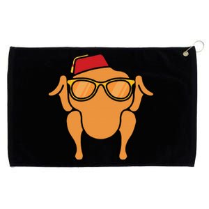 Thanksgiving Turkey Head Funny Grommeted Golf Towel