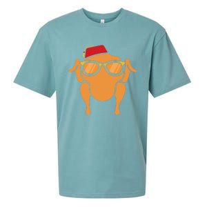 Thanksgiving Turkey Head Funny Sueded Cloud Jersey T-Shirt