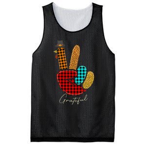 Thanksgiving Turkey Hand Sign Peace, Love, and Gratitude Mesh Reversible Basketball Jersey Tank