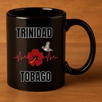 Trinidad Tobago Heartbeat Hibiscus 11oz C Handle Ceramic Mug
