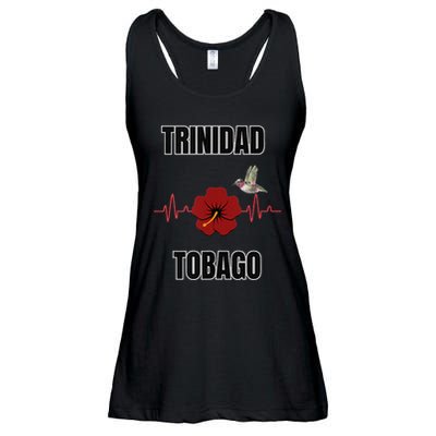 Trinidad Tobago Heartbeat Hibiscus Ladies Essential Flowy Tank