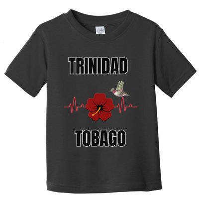 Trinidad Tobago Heartbeat Hibiscus Toddler T-Shirt