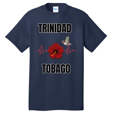 Trinidad Tobago Heartbeat Hibiscus Tall T-Shirt